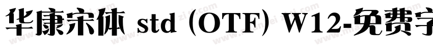 华康宋体 std (OTF) W12字体转换